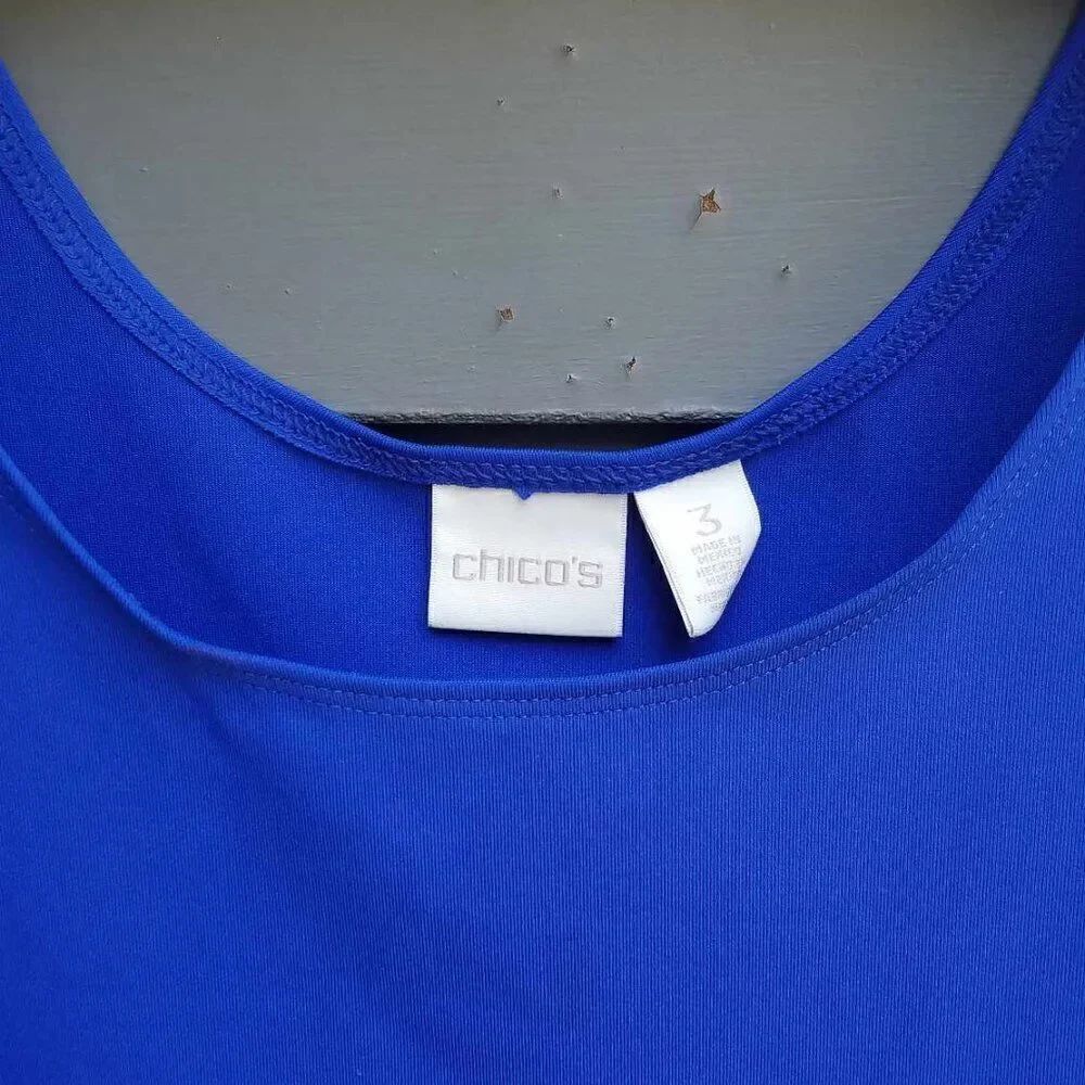 Chicos Blue Tank Top size 3 - Picture 8 of 9